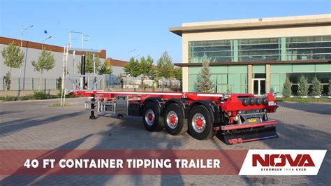 40 Ft Container Tipping Trailer Youtube