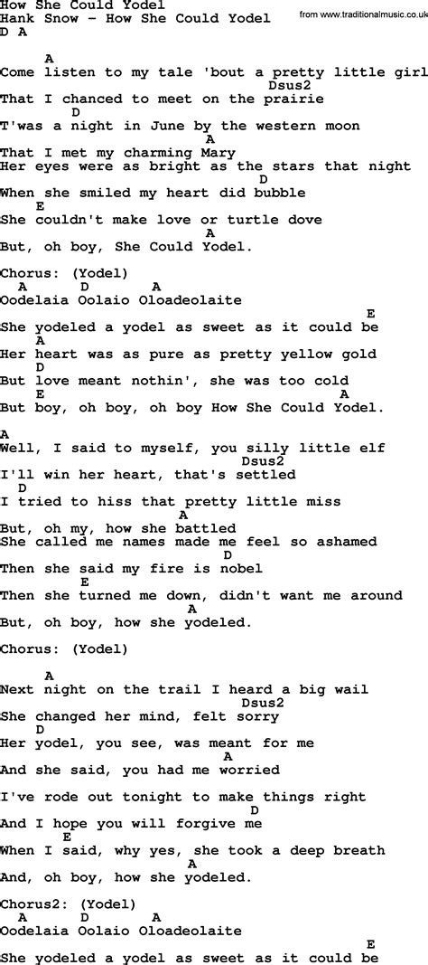 Kurt donald cobain lyrics powered by www.musixmatch.com. How She Could Yodel - Bluegrass lyrics with chords