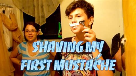 Shaving My First Mustache Youtube