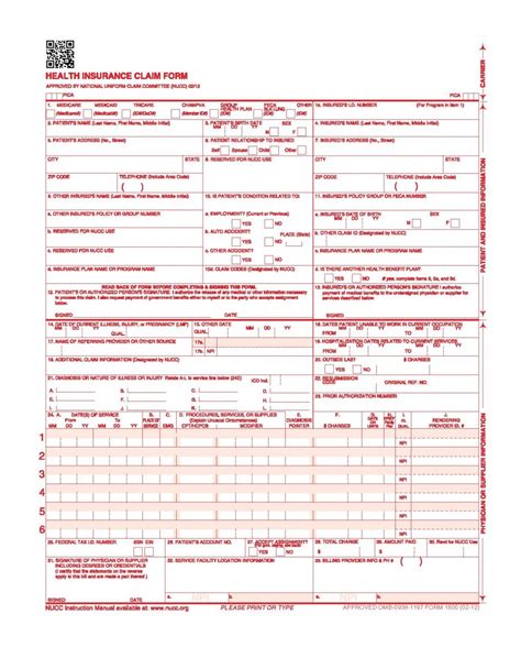 Cms 1500 Claim Form Therabill