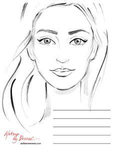 Lip liner, also known as a lip pencil, is a cosmetic product. Makeup Artist Blank Face Template Sketch Coloring Page ...