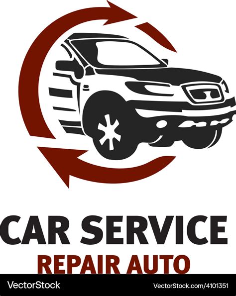 Car Service Logo Template Automotive Repair Theme Vector Image