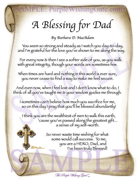 A Blessing For Dad Birthday Blessings Graduation Poems Grandfather