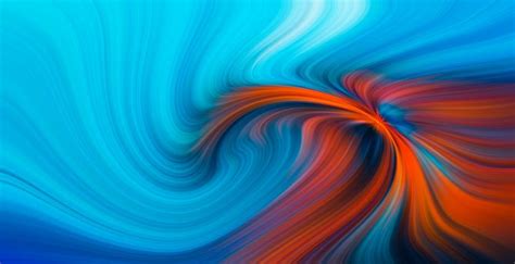 Blue Orange Swirl Pattern Abstraction Wallpaper Hd Image Picture