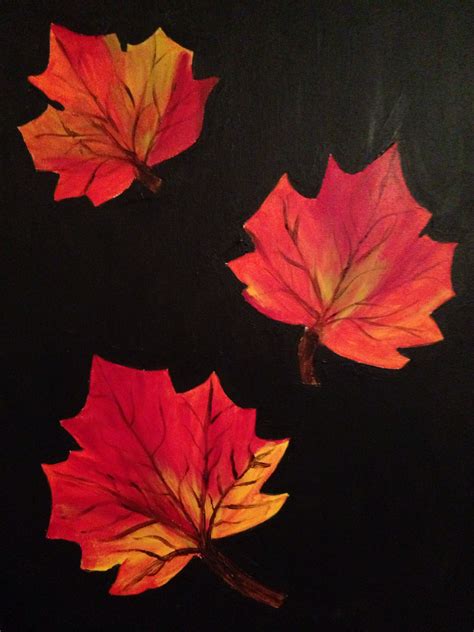Autumn Leaves By Gail Heath Acrylic Autumn Painting Canvas Art