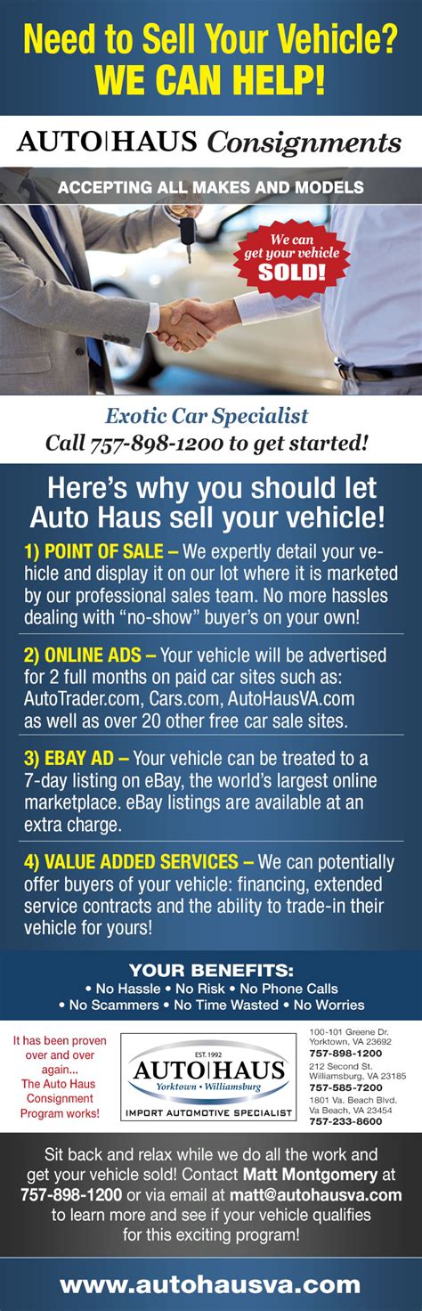  i have been a customer of timo's auto haus inc for the past four years. AUTO HAUS Consignments | Auto Haus