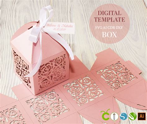 Wedding Favor Box Svg Free 71 Svg File For Silhouette