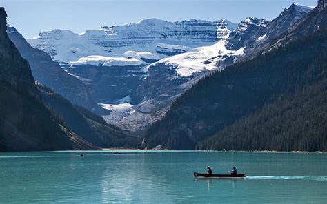 Lake Louise Alberta Mountains Canada Lake Nature Glacier Hd