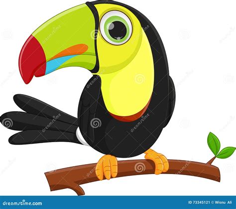 Cute Toucan Bird Cartoon Stock Vector Illustration Of Icon 73345121