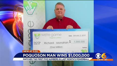 virginia man wins 1 million prize in powerball