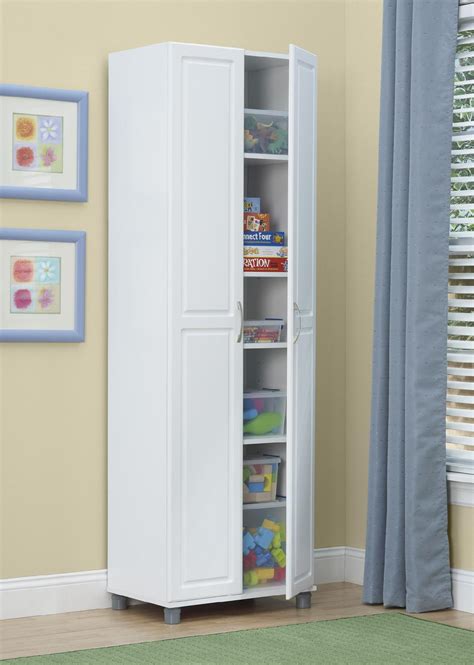 Dorel Kendall 24 White Utility Storage Cabinet