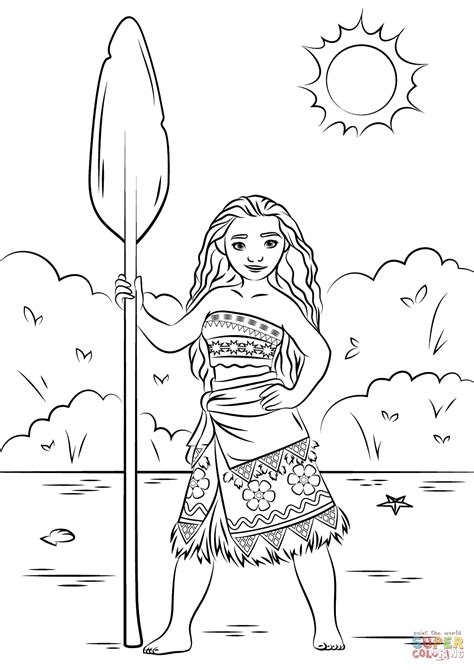 Dibujo De Princesa Moana Vaiana Para Colorear Dibujos Para Colorear Imprimir Gratis