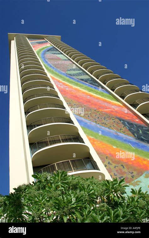 Rainbow Tower Hilton Hawaiian Village Beach Resort And Spa Waikiki Stock