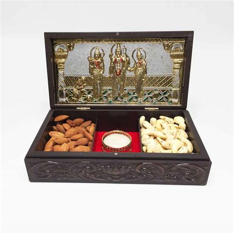 Northland Gold Plated Ram Darbar Figurine In Decorative Box With