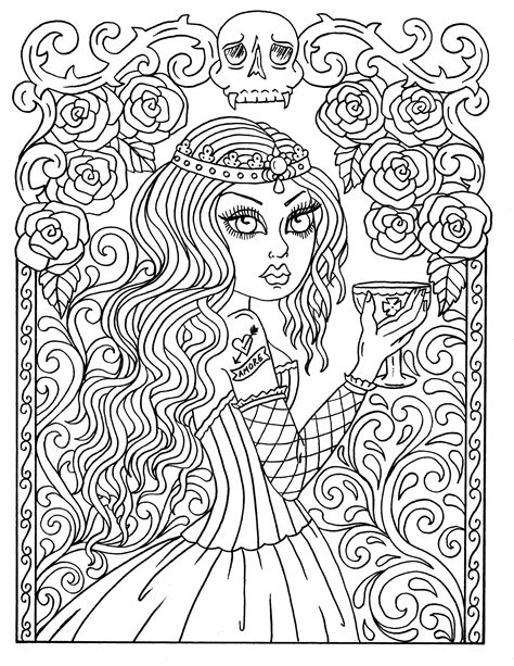 ️creepy Gothic Coloring Pages Free Download