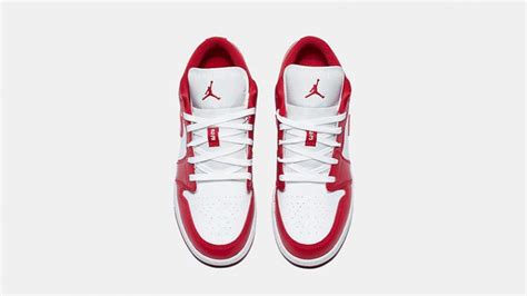 Jordan 1 Low Gym Red White 553560 611 The Sole Womens