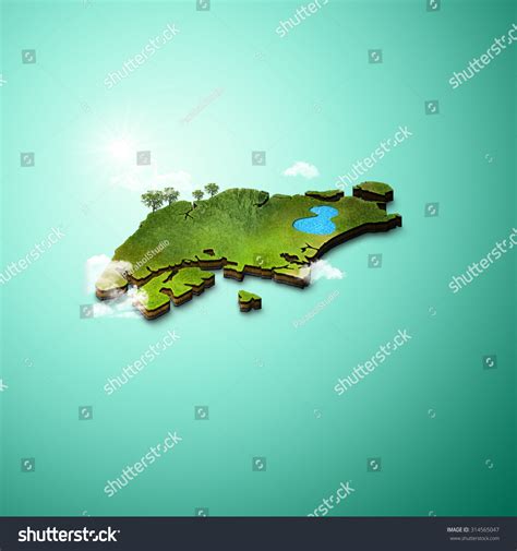 Realistic 3d Map Singapore Stock Illustration 314565047 Shutterstock