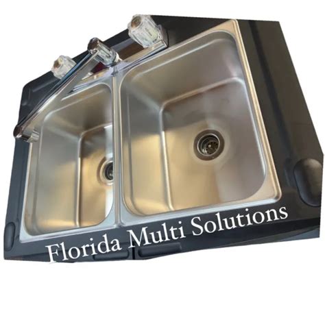 Portable Double Compartment Sink Self Contained Hot Water Concession