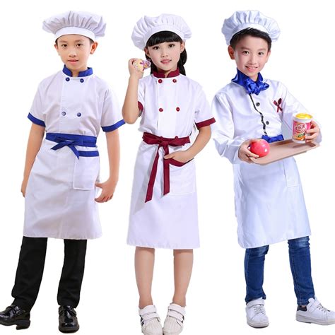 Chef Cosplay Halloween Costume Cooker Children Chef Cosplay Hat Cloth