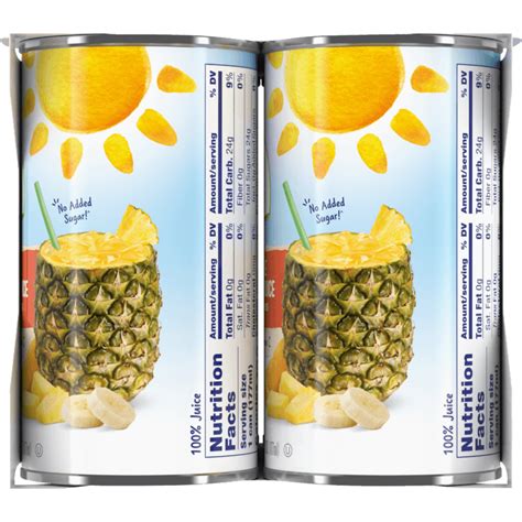 Canned Pineapple Orange Banana Juice 6 Pack Dole® Sunshine