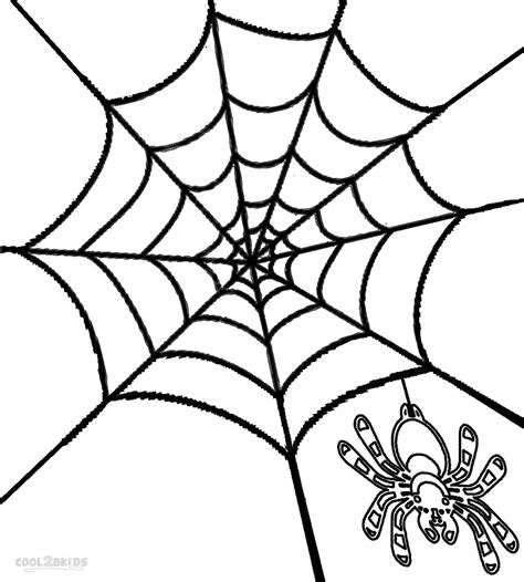 Cartoon of spider eating insect on spider web coloring page. Printable Spider Web Coloring Pages For Kids | Cool2bKids