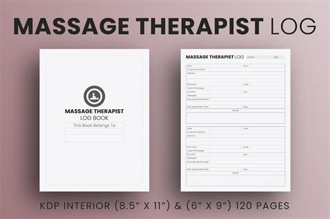 Massage Therapist Log Kdp Interior Graphic By Vector Cafe · Creative Fabrica