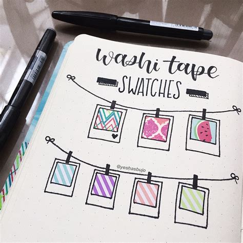 43 Cute And Clever Washi Tape Swatches For Your Bullet Journal Artofit