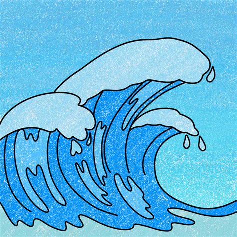 How To Draw Water Waves For Kids