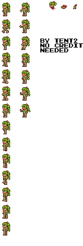 The Spriters Resource Full Sheet View Terraria Dryad