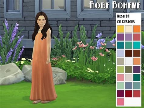 Bohème Dress By Fuyaya At Sims Artists Sims 4 Updates