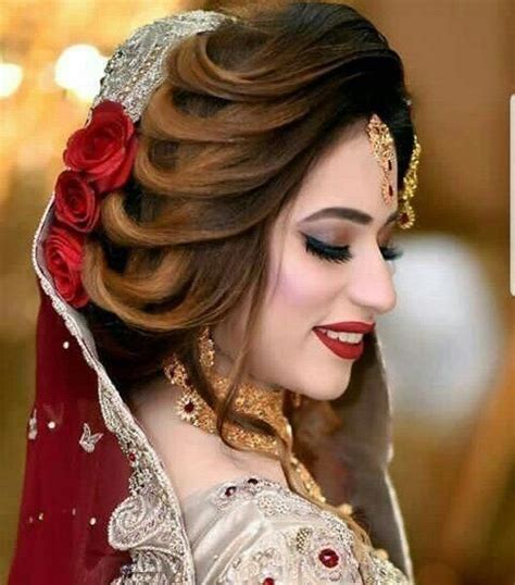 pakistani bridal hairstyles for barat 2020 in 2020 pakistani bridal hairstyles bridal