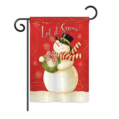 Scarf Snowman Let It Snow Garden Flag And More Garden Flags At