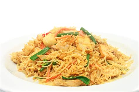 Singapore Style Stir Fried Rice Noodles Stock Image Image Of