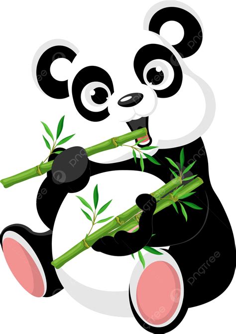 Panda Cute Panda Bamboo Panda Love Png And Vector With Transparent