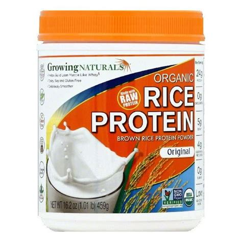 Growing Naturals Original Brown Rice Protein Powder 162 Oz Walmart