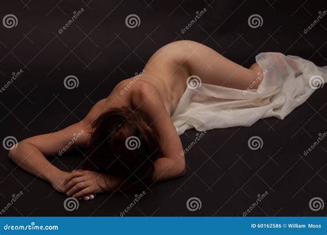 Nude Woman With Fabric Stock Photo Image Of Fabric Beauty 60162586