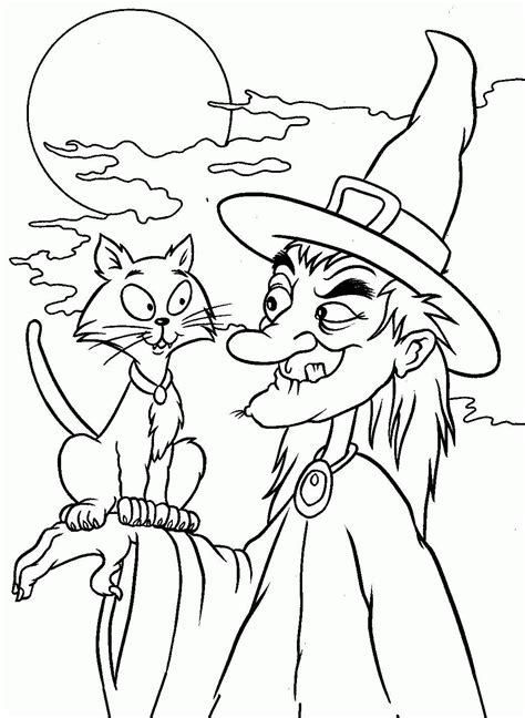 Cute Witch Coloring Pages Coloring Pages