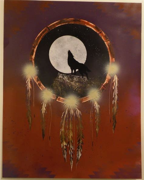 Howling Wolf W Full Moon And Dream Catcher Flickr Photo Sharing