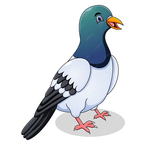 Premium Vector Cute Pigeon Cartoon