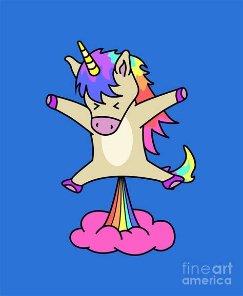 My Rainbow Fart Unicorn Digital Art By Blondia Bert