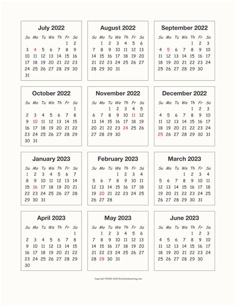 2022 And 2023 Academic Calendar Printable Printable Word Searches