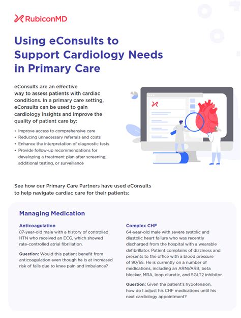 Using Econsults To Support Cardiology Needs In Primary Care