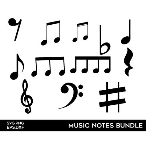 Music Notes Svg Music Note Svg Bundle Music Notes Clipart Inspire