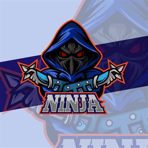 Premium Vector Blue Ninja In Mask Esport Logo Mascot Design Emblem