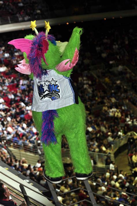 His name is a play on the peter, paul and mary song puff, the magic dragon, and the basketball slang term stuff (which means to reject a slam dunk or shot). Orlando Magic mascot Stuff standing atop the second bowl r… | Flickr