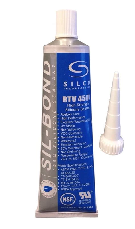 Silicone Rtv 4500 Fda Grade High Strength Silicone Sealant Clear 28