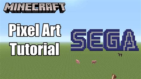 Minecraft Pixel Art Tutorial Sega Logo Youtube