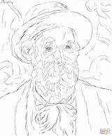 Renoir Auguste Gogh Autoritratto Supercoloring Druku Kolorowanka sketch template