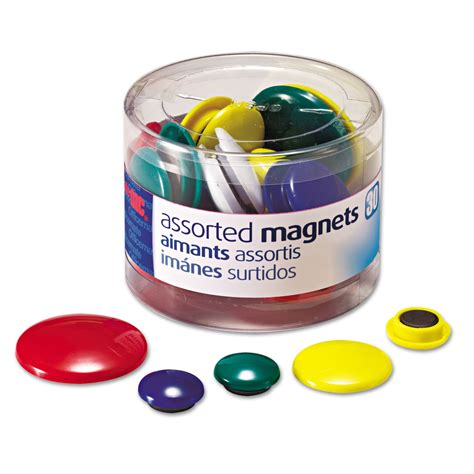Officemate Assorted Magnets Circles 30tub