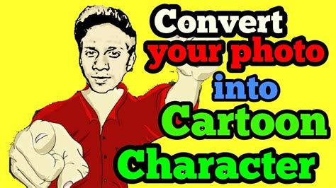 How To Convert Your Face Into Cartoon Character Youtube